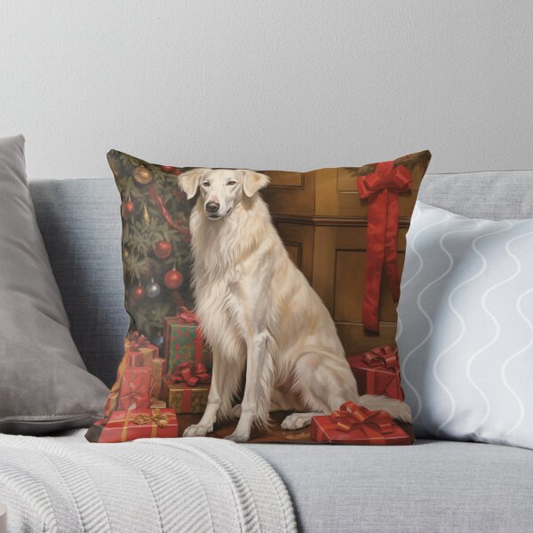 Item preview, Christmas Borzoi Portrait designed and sold by Samuelsboro.