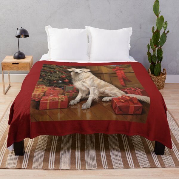 Item preview, Christmas Borzoi Portrait designed and sold by Samuelsboro.