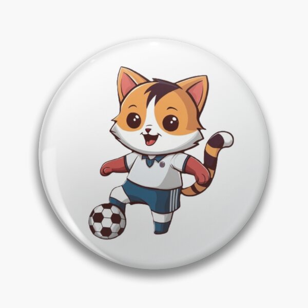 Item preview, footballer cat designed and sold by JonysCreativeDesigns.