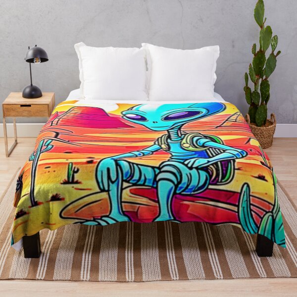 Item preview, Blue Alien Desert Adventure designed and sold by Health And Fitness Posts e-Store.