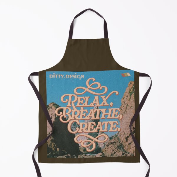 Item preview, Relax, Breathe, Create Retro Motivational Art designed and sold by Robert Ditty.