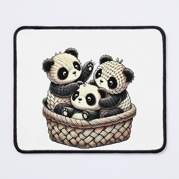 Item preview, Knit Panda Triplets designed and sold by improv-biber.