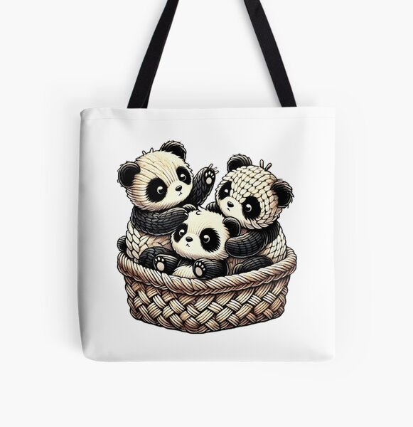 Item preview, Knit Panda Triplets designed and sold by improv-biber.