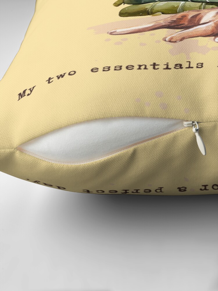 Thumbnail 2 of 4, Pillow, Teelie Turner Author~Books And Cats~Mellow Yellow™ designed and sold by FairyBookClub.