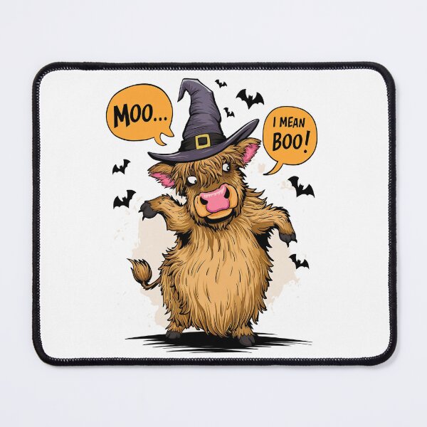 Item preview, Cow witch says Moo... I mean Boo! designed and sold by Mosaic-97.