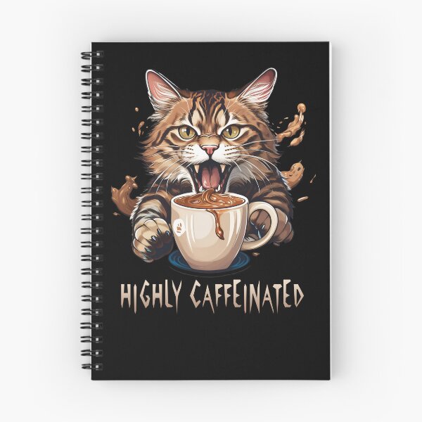Item preview, Highly Caffeinated Attack Cat designed and sold by Kspirit Designs.