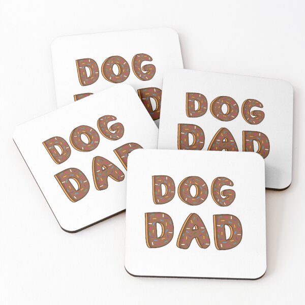 Item preview, Dog Dad Word Shaped Like Chocolate Donuts  designed and sold by DonutsWords.