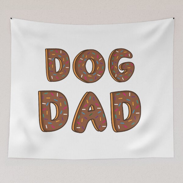 Item preview, Dog Dad Word Shaped Like Chocolate Donuts  designed and sold by ITCHAWAWAA.