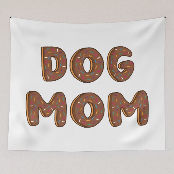 Item preview, Dog Mom Word Shaped Like Chocolate Donuts  designed and sold by ITCHAWAWAA.