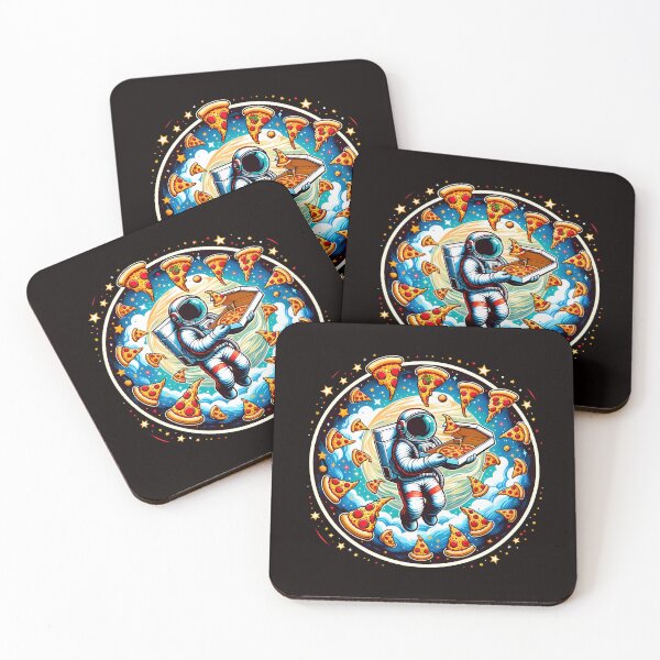Item preview, Funny Astronaut in Space with Pizza  designed and sold by Logiamerch.