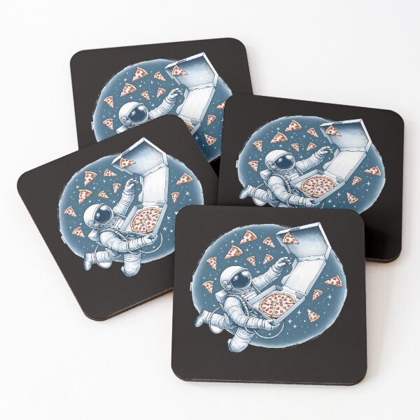 Item preview, Funny Astronaut in Space with Pizza  designed and sold by Logiamerch.