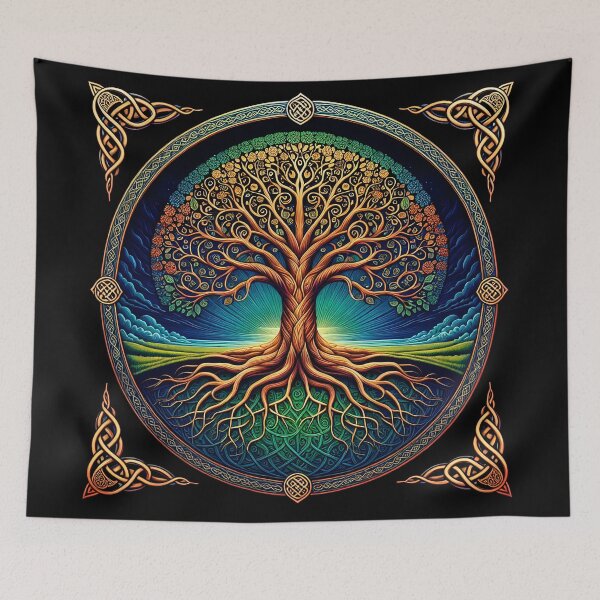 Item preview, Tree of Life Cosmic Roots Celestial Norse Mythology designed and sold by HolidayT-Shirts.