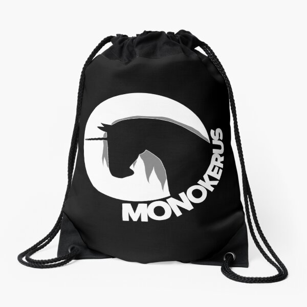 White MONOKERUS Logo Drawstring Bag