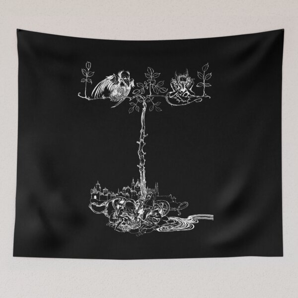 Item preview, Undine endpaper - castle, Arthur Rackham designed and sold by forgottenbeauty.