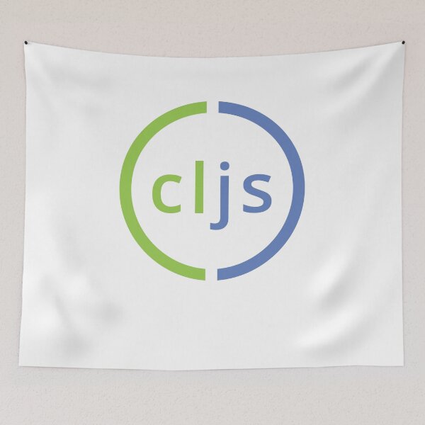 Item preview, White Clojure ClojureScript Logo T-Shirt designed and sold by Rainwater Merch.