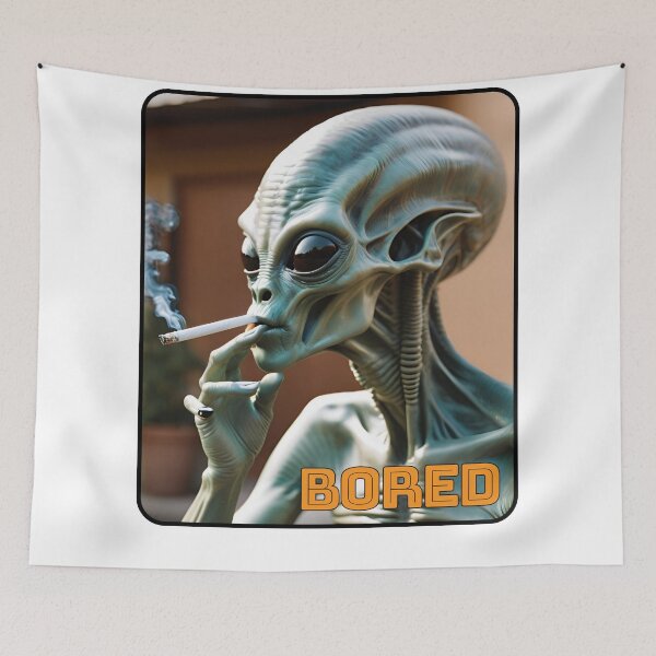 Item preview, Bored alien funny vintage picture designed and sold by Willshire.