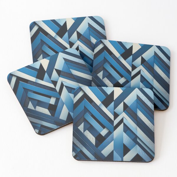 Item preview, Geometric Modern ABSTRACT linework, line art, black and blue, intersecting shapes and lines, classy, diamond luxurious, architecturel 2 designed and sold by navitalidesign.
