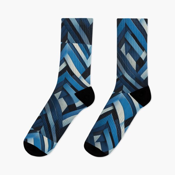 Item preview, Geometric Modern ABSTRACT linework, line art, black and blue, intersecting shapes and lines, classy, diamond luxurious, architecturel 2 designed and sold by navitalidesign.