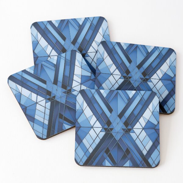 Item preview, Geometric Modern ABSTRACT linework, line art, black and blue, intersecting shapes and lines, classy, diamond luxurious, architecturel 3 designed and sold by navitalidesign.