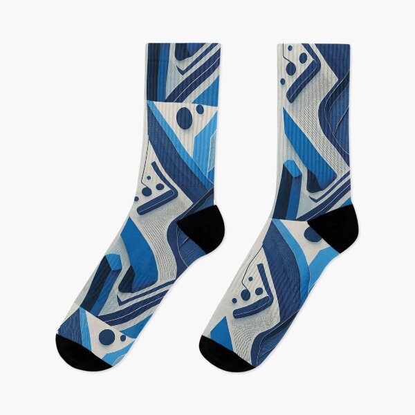 Item preview, Geometric Modern ABSTRACT linework, line art, black and blue, intersecting shapes and lines, classy, diamond luxurious, architecturel 4 designed and sold by navitalidesign.