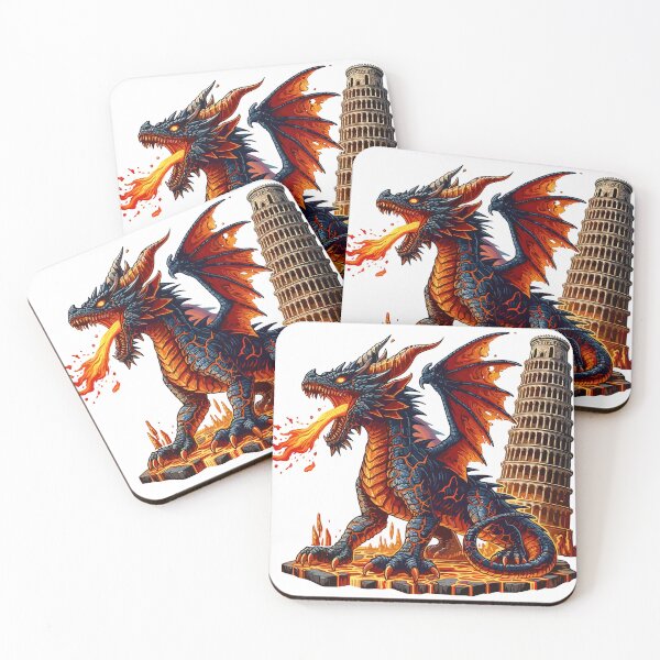 Item preview, Lava Dragon and the Leaning Tower designed and sold by Xsquilax.
