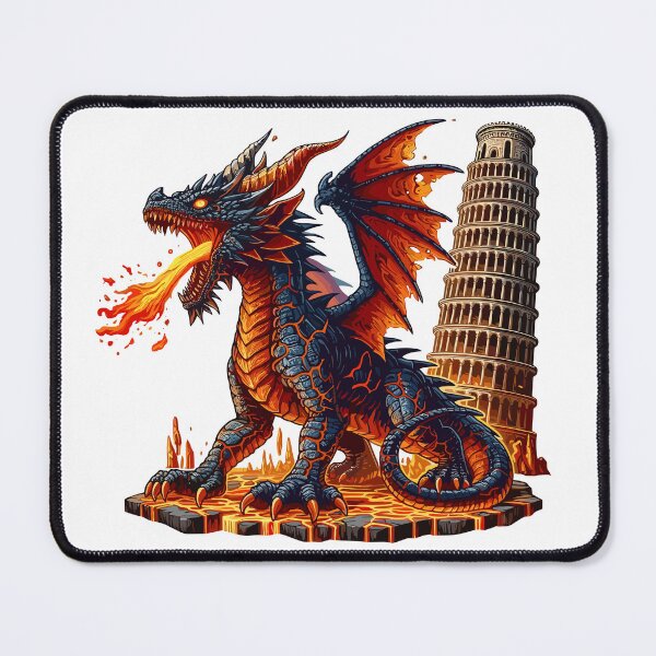 Item preview, Lava Dragon and the Leaning Tower designed and sold by Xsquilax.