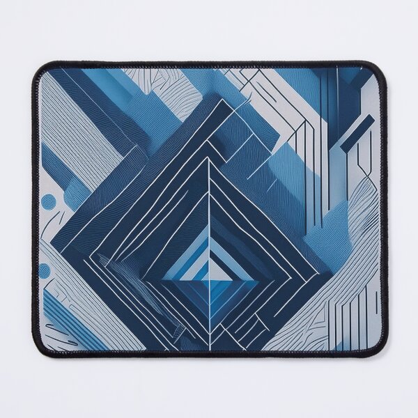 Item preview, Geometric Modern ABSTRACT linework, line art, black and blue, intersecting shapes and lines, classy, diamond luxurious, architecturel 4 designed and sold by navitalidesign.