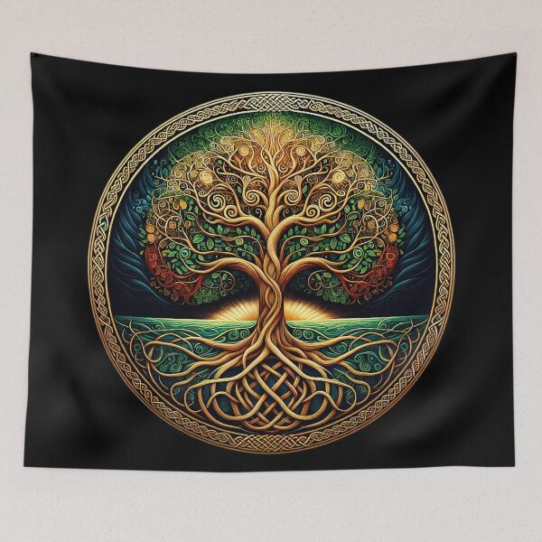 Item preview, Tree of Life Celtic Knots Border designed and sold by HolidayT-Shirts.