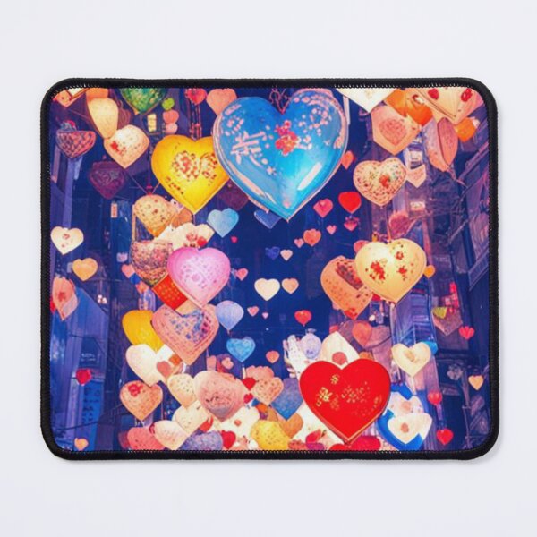 Item preview, Hearts Afloat in Neon Dreamscape designed and sold by ZenOfAIarts.