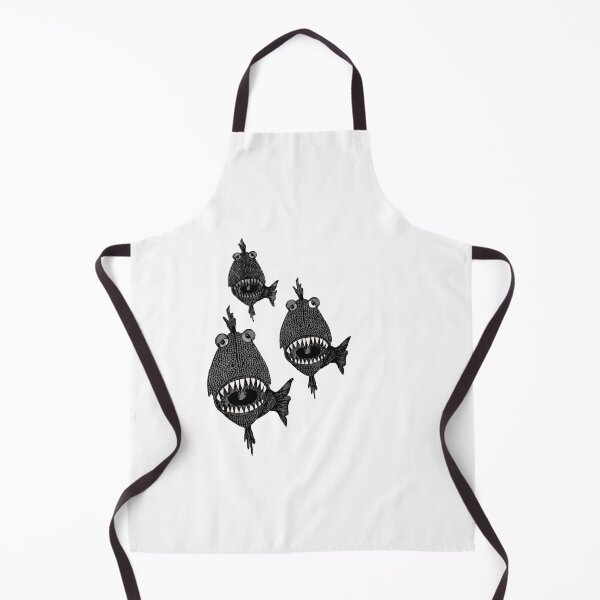 Item preview, Cute Black Killer Piranhas Fishes attack teeth Ocean designed and sold by cabevo.