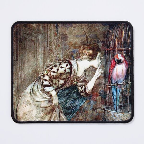 Item preview, Mary Colven and the Parrot - Arthur Rackham designed and sold by forgottenbeauty.