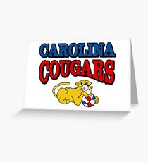 Carolina Cougars Basketball Greeting Card