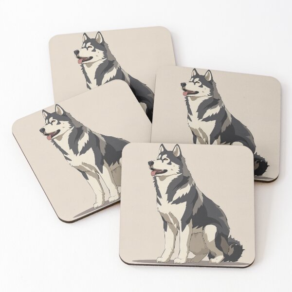 Item preview, Alaskan Malamute dog | Anime style designed and sold by ComicsFactory.