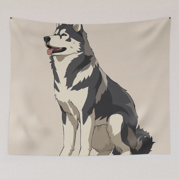 Item preview, Alaskan Malamute dog | Anime style designed and sold by ComicsFactory.