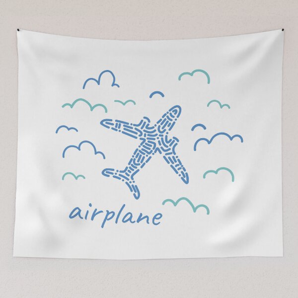 Item preview, Blue Plane in the clouds designed and sold by Deepness2023.