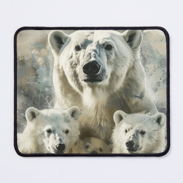 Item preview, polar bear and her baby cubs designed and sold by jean giosi.