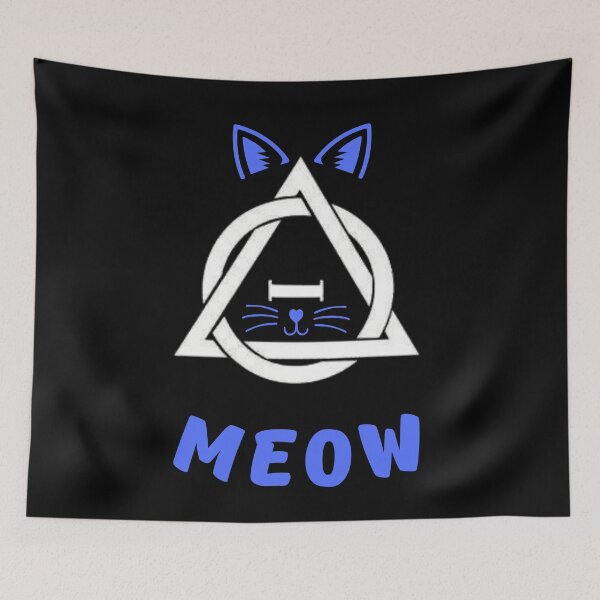 Item preview, Meow! Therian / Therianthropy Symbol Blue Cat Ears Whiskers designed and sold by Artography Designs.
