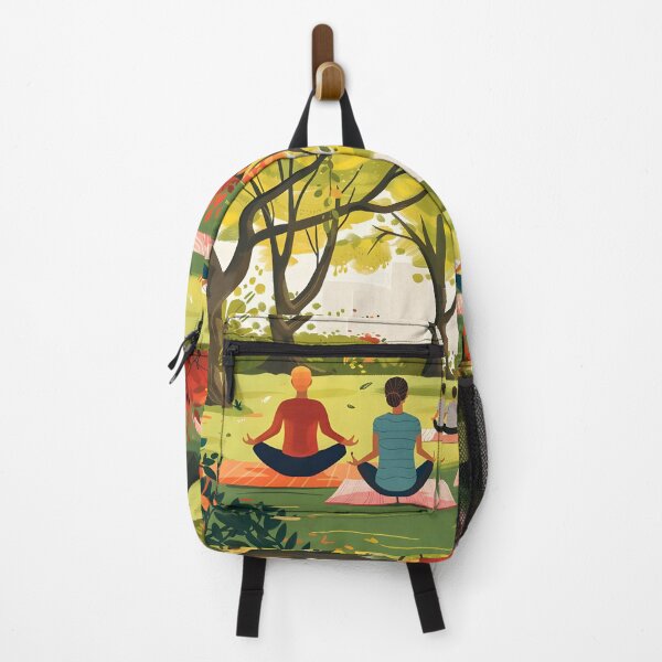 Item preview, Escena de clase de yoga al aire libre designed and sold by Alin Richard Iovănuț.