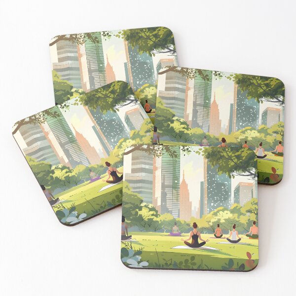 Item preview, Outdoor Yoga Class Scene designed and sold by Alin Richard Iovănuț.