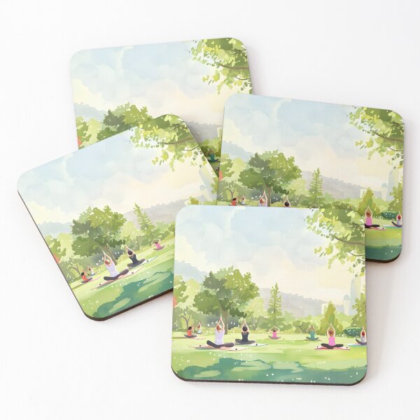 Item preview, Outdoor Yoga Class Scene designed and sold by Alin Richard Iovănuț.