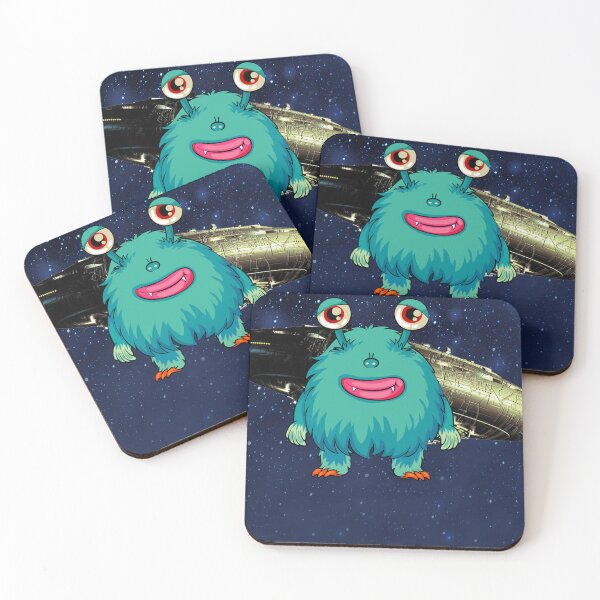 Item preview, Funny Alien Close-Up in Space with Starship and Stars designed and sold by niksy.