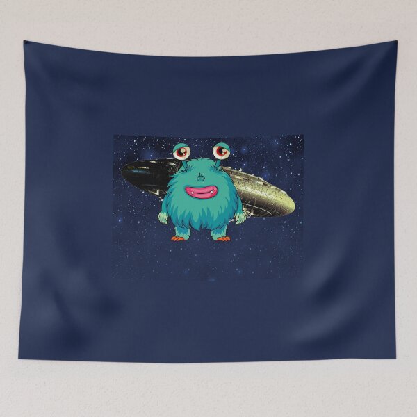 Item preview, Funny Alien Close-Up in Space with Starship and Stars designed and sold by niksy.