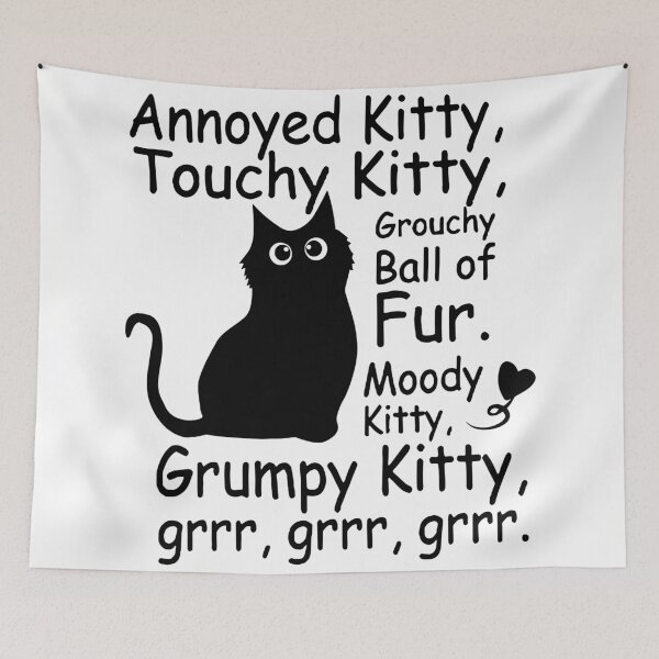 Item preview, Annoyed Kitty, Touchy Kitty, Grouchy Ball of Fur, Moody Kitty, Grumpy Kitty designed and sold by Faissal Thomass.
