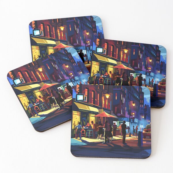 Item preview, Bustling City Nightlife Scene designed and sold by Alin Richard Iovănuț.
