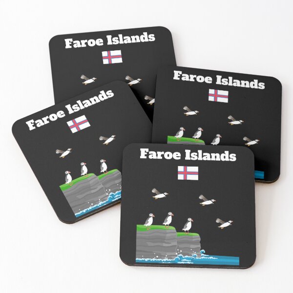 Item preview, Faroe Islands Puffin Colony Sea Cliffs Faroe flag travel Souvenir designed and sold by Artstastic.