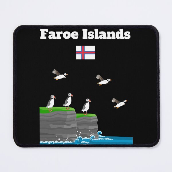 Item preview, Faroe Islands Puffin Colony Sea Cliffs Faroe flag travel Souvenir designed and sold by Artstastic.