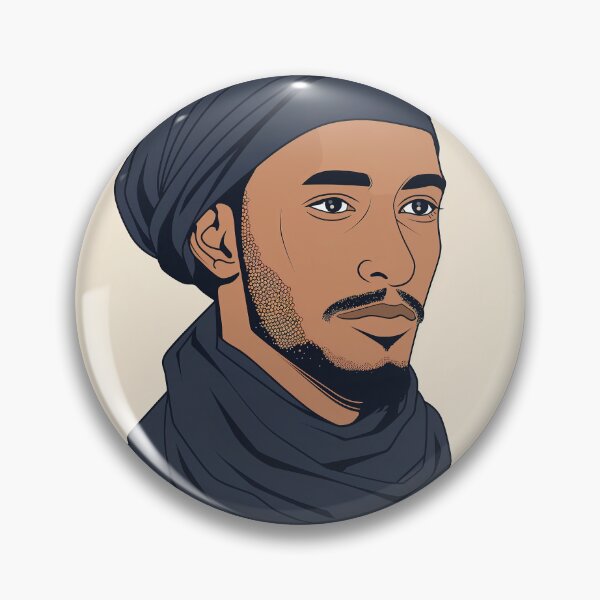Item preview, Algerian man, portrait | Anime style designed and sold by ComicsFactory.