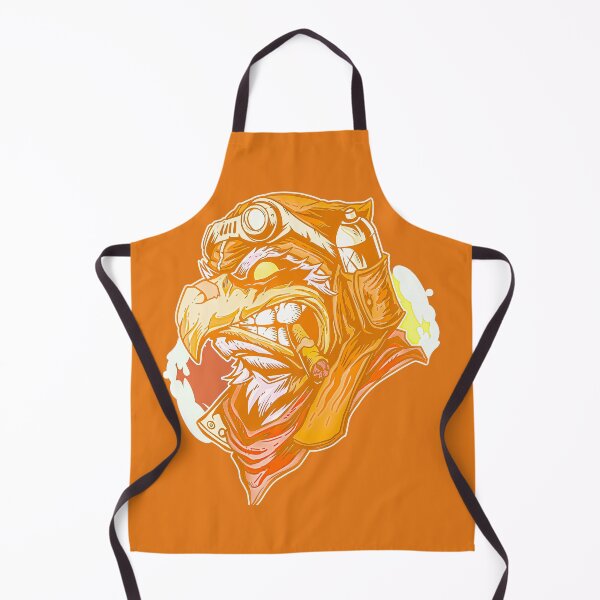 Item preview, Cool Retro Street-Style Combat Eagle with Cigar - Orange Background designed and sold by niksy.