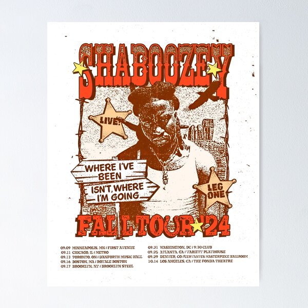 Item preview, SHABOOZEY 2024 TOUR  designed and sold by TREVORSNEWEST.