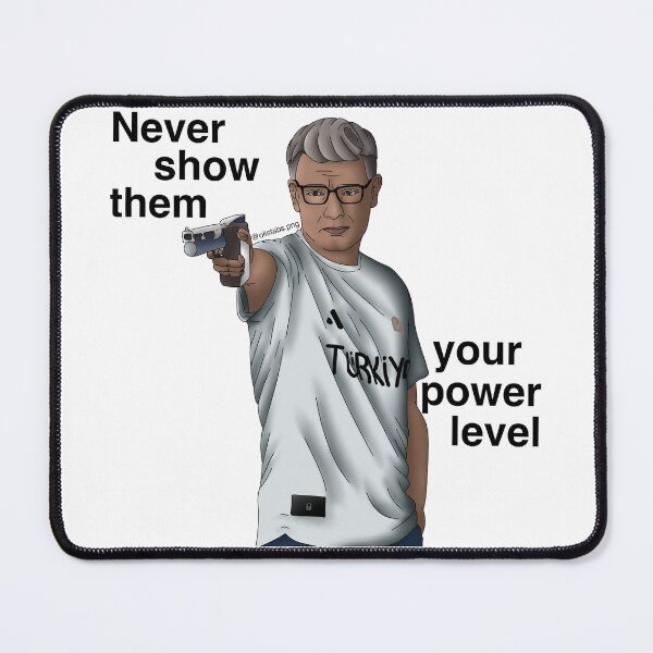 Item preview, Yusuf Dikeç - Never show them your power level - black text designed and sold by Olistabs.